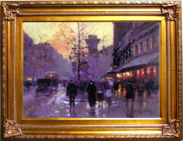 framed  unknow artist Paris Street, Ta142